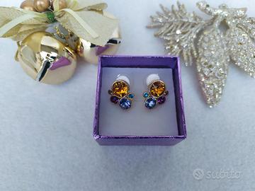 Aurora orecchini con cristalli Swarovski multicolo