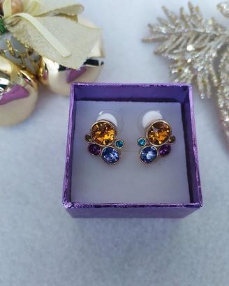 Aurora orecchini con cristalli Swarovski multicolo