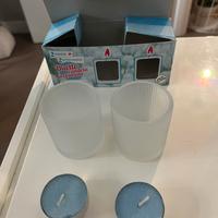 Set duetto candele profumate e portacandele