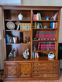 Libreria in noce massello arte povera