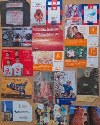 Schede telefoniche italiane da collezione 