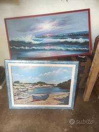 quadri pitturati ad olio.