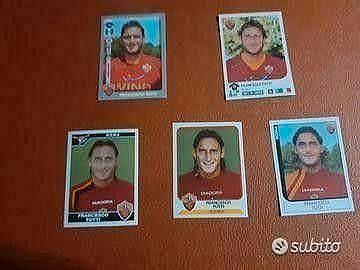 Lotto set figurine album calciatori panini Totti