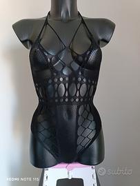 Body donna elasticizzato gotico 