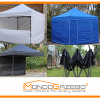 Gazebo pieghevole 3x3 acciaio 3cm fiere mercati