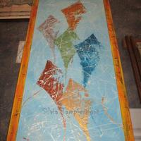 Quadro moderno d'arredo dipinto a mano-materico