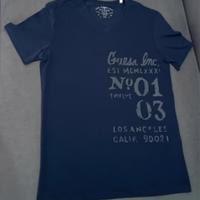 T-Shirt manica corta Guess, Blu, Cotone, Tg.M 