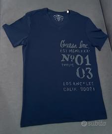 T-Shirt manica corta Guess, Blu, Cotone, Tg.M 