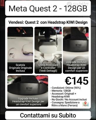 Meta Quest 2 128GB + Headstrap KIWI