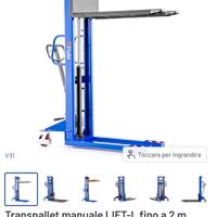 Traspallet manuale LIFT-L fini a 2 mt marca Pallit
