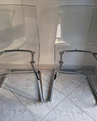 Coppia di Sedie Trasparenti IKEA TOBIAS