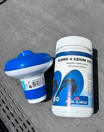 Cloro+porta cloro piscina