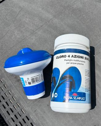 Cloro+porta cloro piscina