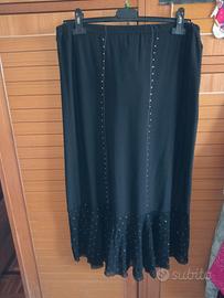 Gonna lunga con tulle e strass 