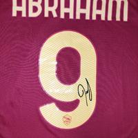 Maglia AS Roma New Balance n.9 Abraham AUTOGRAFATA