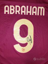 Maglia AS Roma New Balance n.9 Abraham AUTOGRAFATA