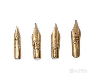 LOTTO 4 PENNINI VINTAGE “CORONA 585 EXTRA” ORO 14K