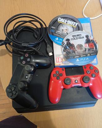 playstation 4 slim con giochi e joypad 