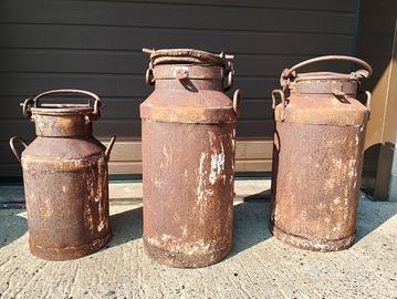 Bidoni latte in ferro Vintage 