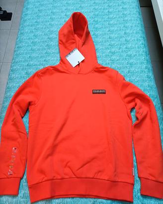 Felpa Napapijri Geografic Arancione Nuova