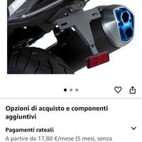 Porta targa racing kymco ak 550