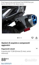 Porta targa racing kymco ak 550