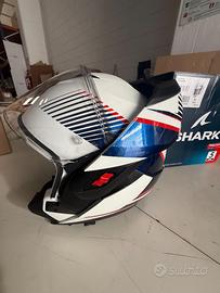 Casco Modulare Shark Oxo Sikter Bianco Chrome Blu