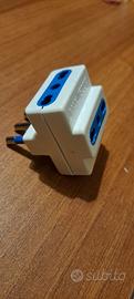 Adattatore elettrico triplo tipo L
