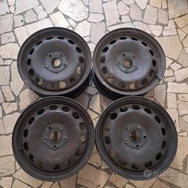 4 - CERCHI IN LAMIERA VW 6,5X16 5X112 ET50 CB 57,1