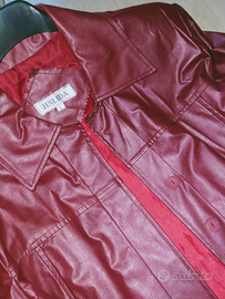 Giacca similpelle colore bordeaux