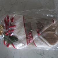 Canovaccio + posate in legno .