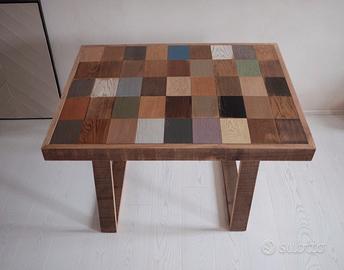 Tavolo design rovere pezzo unico