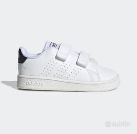 ADIDAS ADVANTAGE SNEAKERS BIMBI BIANCO E BLU (24)