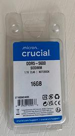 RAM Crucial 16GB DDR5 5600MHz CL46 SODIMM