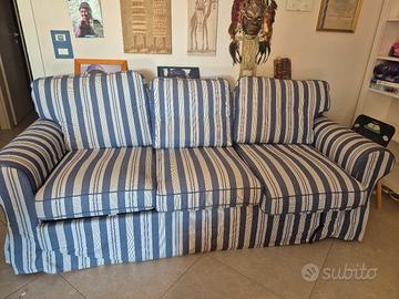 Divano IKEA EKTORP 3 posti - righe blu