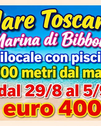 Marina di Bibbona Bilocale con piscina 29/8--5/9