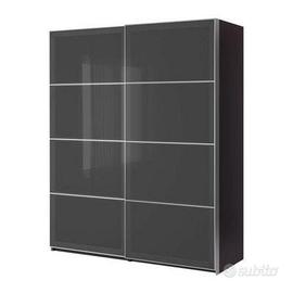 Pannelli ante ikea pax vetro grigio scuro