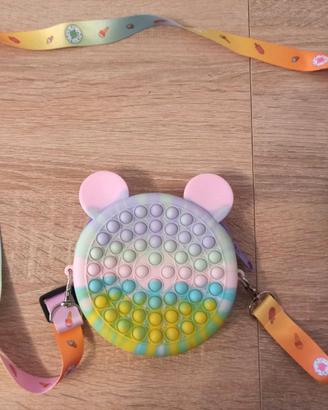 Borsetta da bambina Pop It con tracolla e cerniera