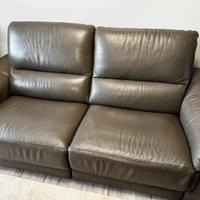 Poltronesofa divano in pelle reclinabile