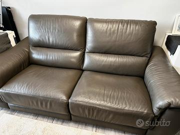 Poltronesofa divano in pelle reclinabile