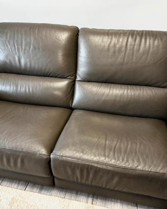 Poltronesofa divano in pelle reclinabile