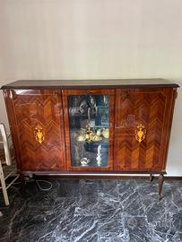 Credenza con vetrina anni 50/60 stile vintage.