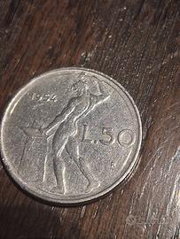 Moneta da 50 Lire anno 1954