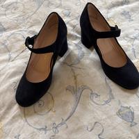 Scarpa scamosciata blu n 36
