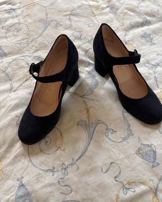 Scarpa scamosciata blu n 36