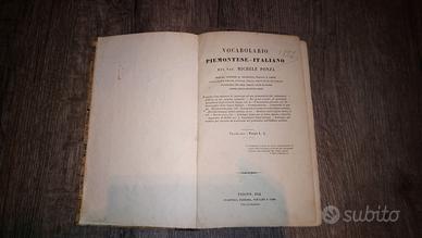 VOCABOLARIO PIEMONTESE-ITALIANO. Michele Ponza