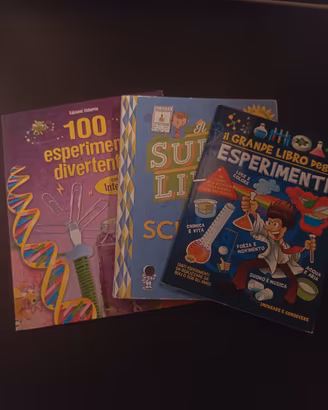 Set 3 libri di scienza per ragazzi 