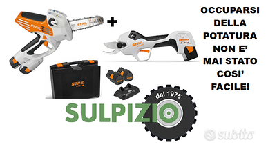 POTATORE E FORBICE STIHL CON KIT BATTERIA