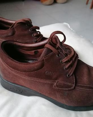 Scarpe Geox Uomo in Camoscio Marrone -Traspiranti