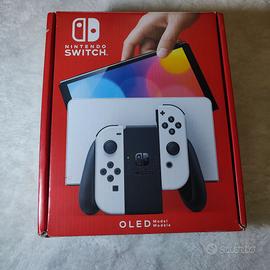 NINTENDO SWITCH OLED BIANCA + SCATOLA E ACCESSORI